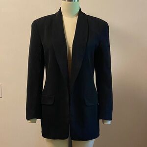 Jones New York 100% Wool Black Lined Tailored Blazer size 8